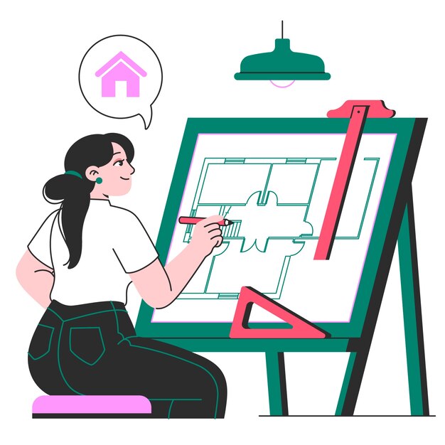 Ilustração do conceito do arquiteto