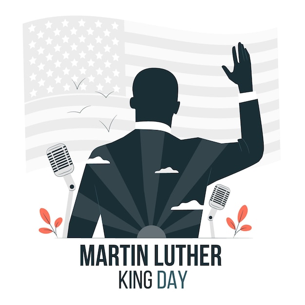 Ilustração do conceito do dia de Martin luther King