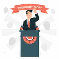 Vetor grátis ilustração do conceito do dia do presidente
