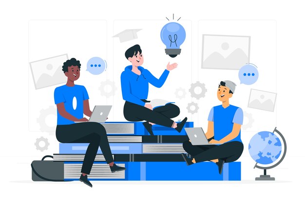 Ilustração do conceito do projeto da faculdade