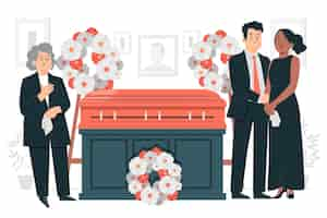 Vetor grátis ilustração do conceito funerário