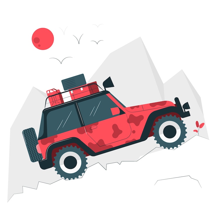 Vetor grátis ilustração do conceito off-road