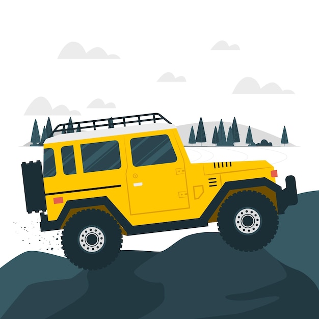 Vetor grátis ilustração do conceito off-road