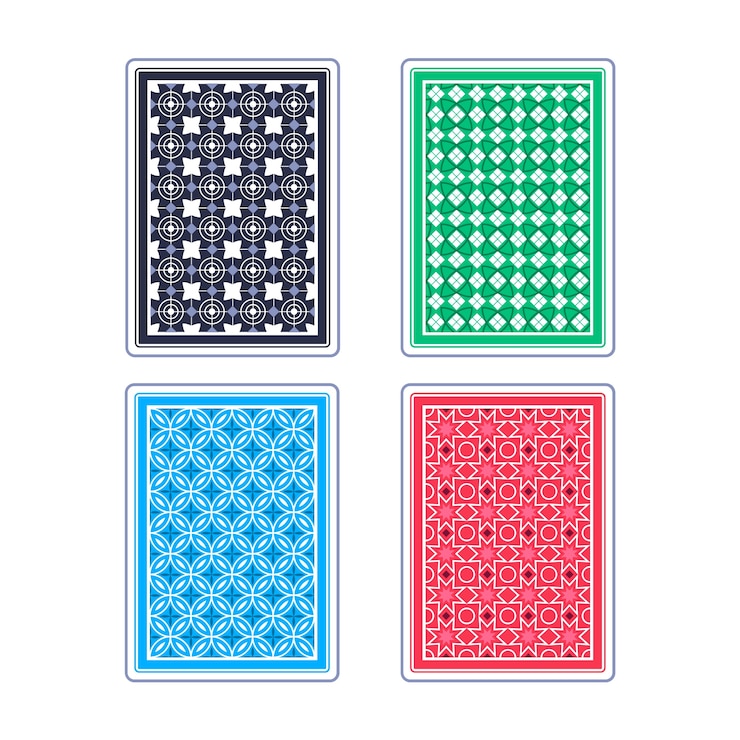 Vetor grátis ilustração do design da parte de trás das cartas de jogo de design plano