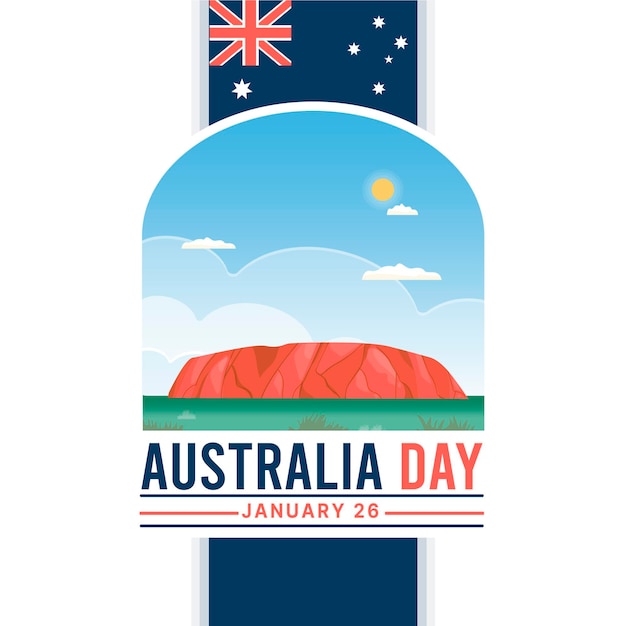 Vetor grátis ilustração do dia da austrália plana