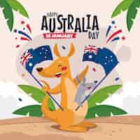 Vetor grátis ilustração do dia da austrália plana