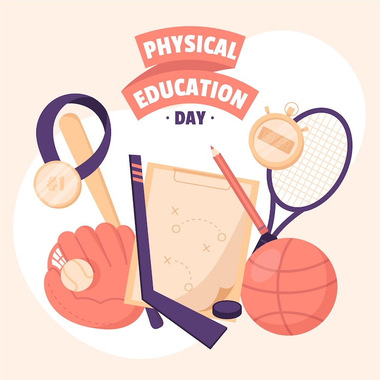Vetor grátis ilustração do dia da educação física