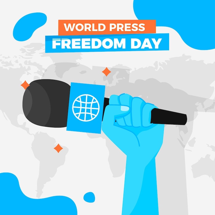 Vetor grátis ilustração do dia da liberdade de imprensa do mundo plano