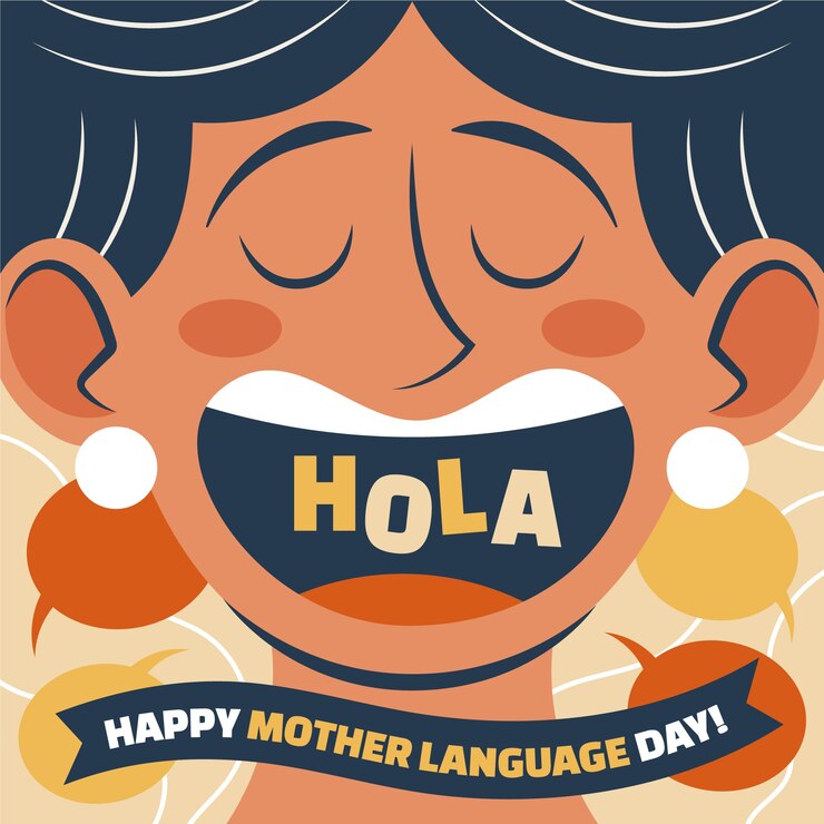 Vetor grátis ilustração do dia da língua materna internacional plana