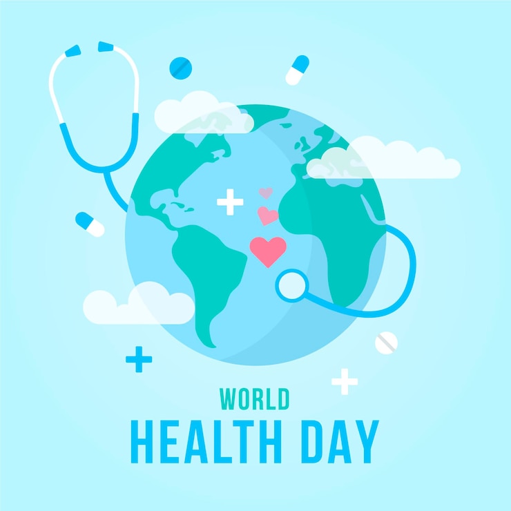 Vetor grátis ilustração do dia da saúde no mundo plano