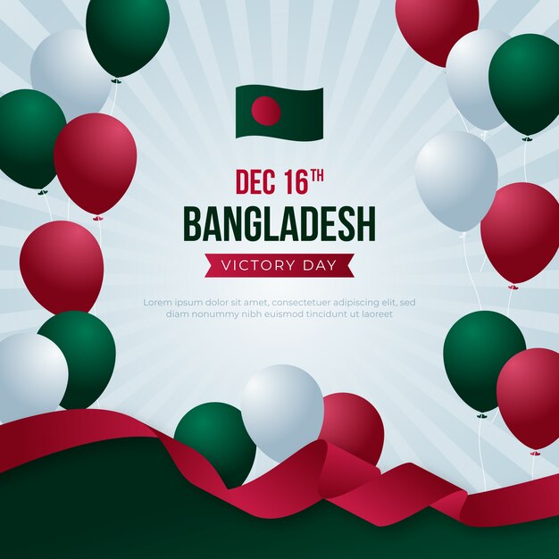 Ilustração do dia da vitória do gradiente em Bangladesh