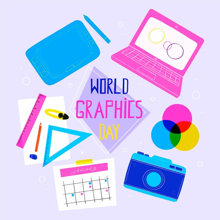Vetor grátis ilustração do dia de gráficos do mundo desenhado à mão