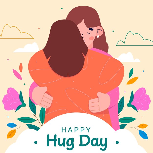 Ilustração do dia do abraço