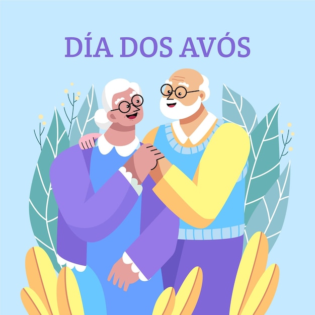 Vetor grátis ilustração do dia dos avos plana