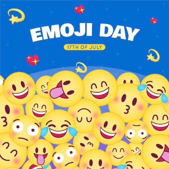 Ilustração do dia emoji do mundo dos desenhos animados