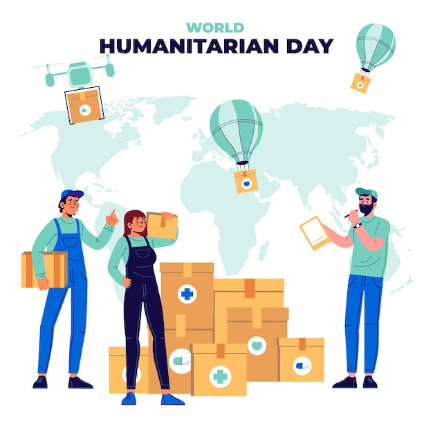 Ilustração do dia humanitário mundial