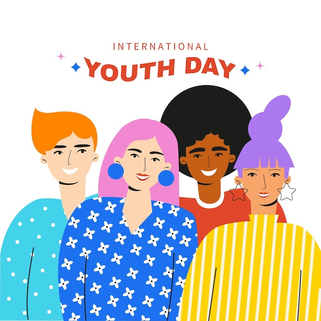 Ilustração do dia internacional da juventude