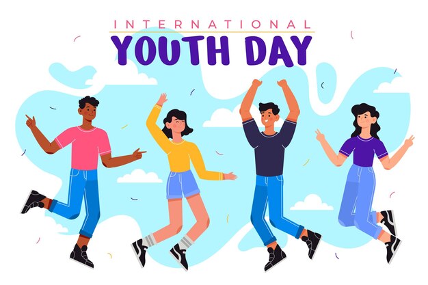 Ilustração do dia internacional da juventude