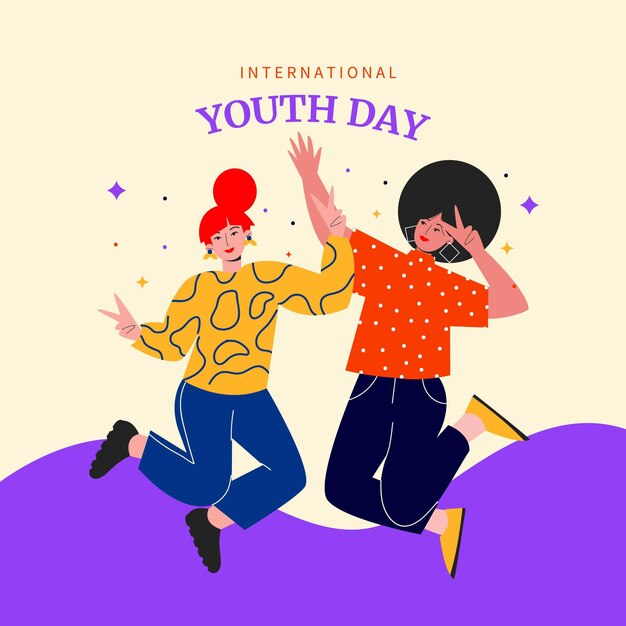 Ilustração do Dia Internacional da Juventude