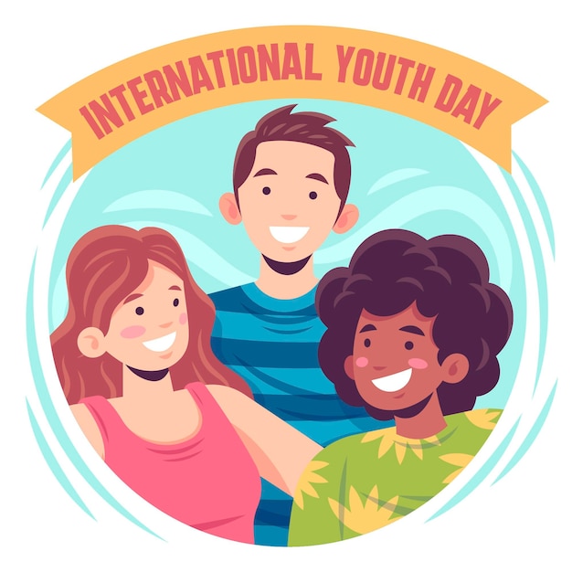 Ilustração do dia internacional da juventude