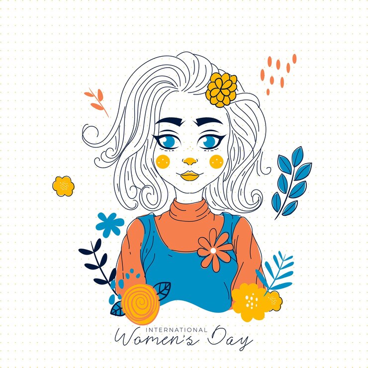 Vetor grátis ilustração do dia internacional da mulher com perfil de mulher