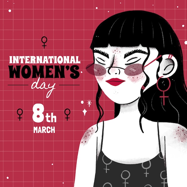 Vetor grátis ilustração do dia internacional da mulher desenhada à mão