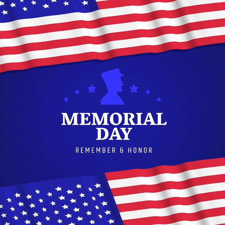 Vetor grátis ilustração do dia memorial de gradient usa