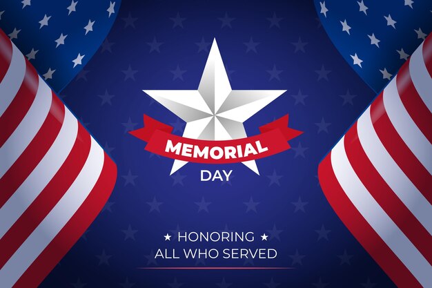 Ilustração do Dia Memorial de Gradient usa