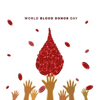 Ilustração do dia mundial da doação de sangue