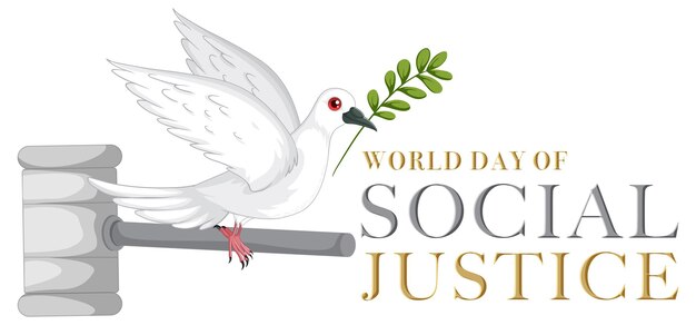 Vetor grátis ilustração do dia mundial da justiça social