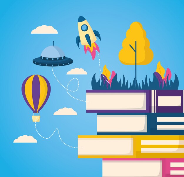 Ilustração do dia mundial do livro