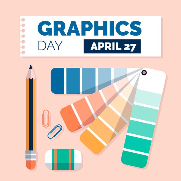 Ilustração do dia mundial dos gráficos