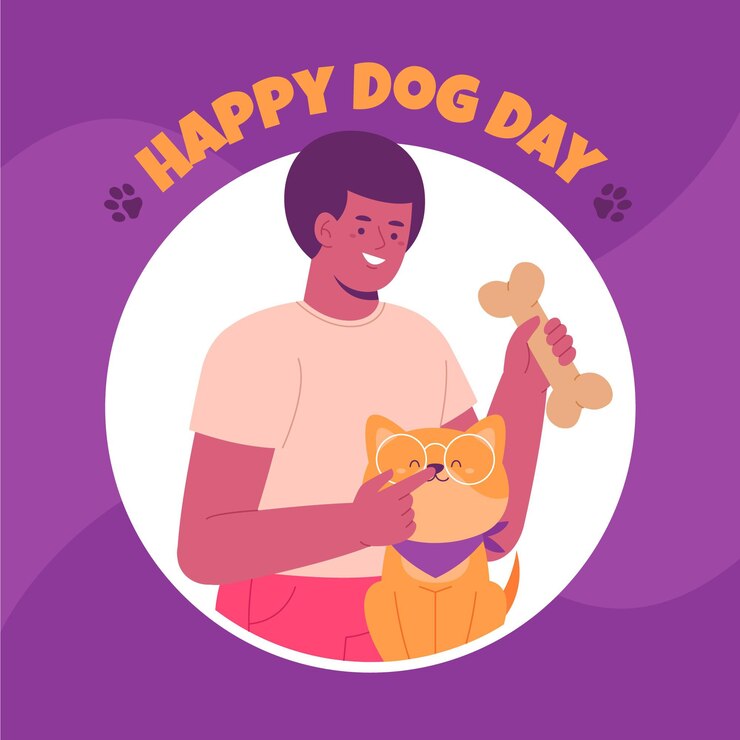Vetor grátis ilustração do dia nacional do cão