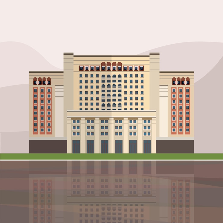 Vetor grátis ilustração do four seasons hotel moscow