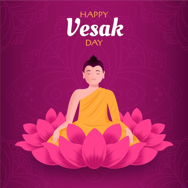 Ilustração do gradiente vesak day