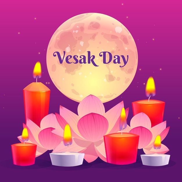 Ilustração do gradiente vesak day