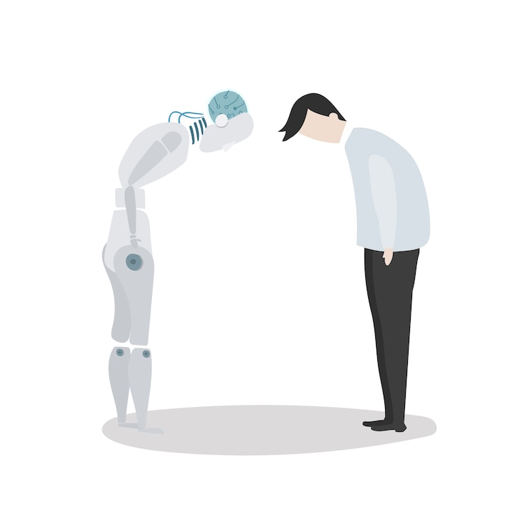 Vetor grátis ilustração do gráfico de vetor de robô