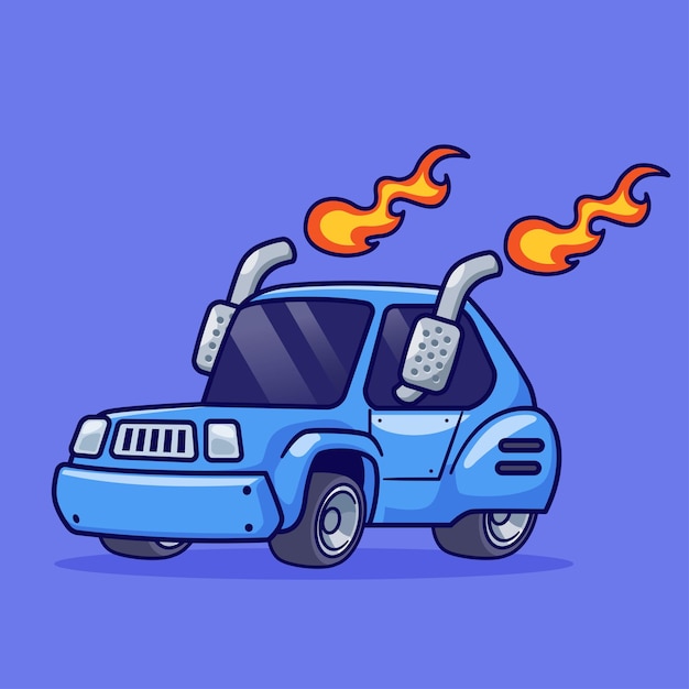 Vetor grátis ilustração do ícone do vetor do vetor do veículo de corrida de corrida conceito de ícone do objeto de transporte isolado
