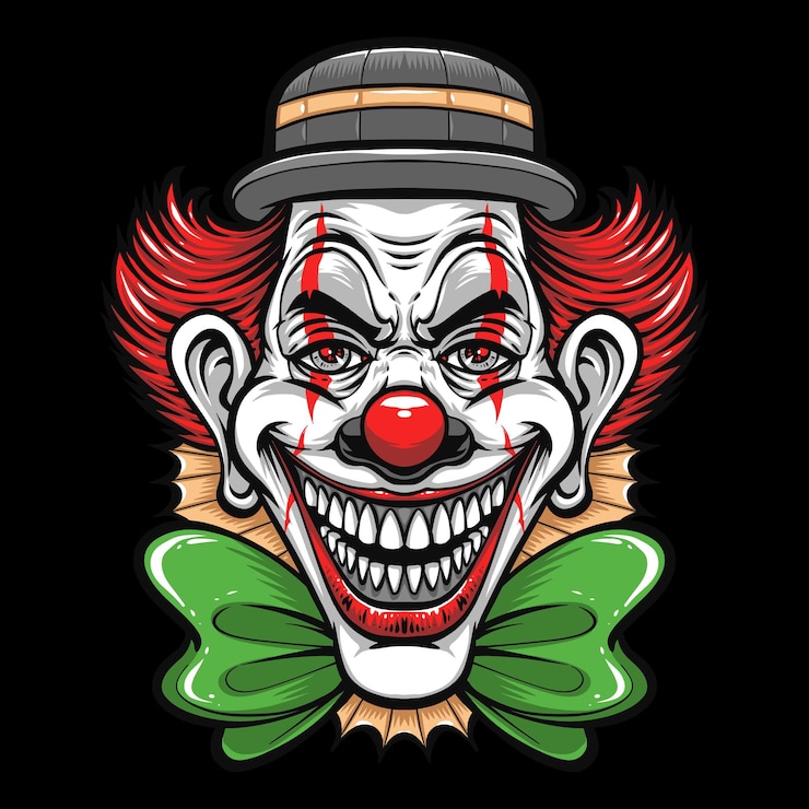 Vetor grátis ilustração do logotipo da cabeça do palhaço