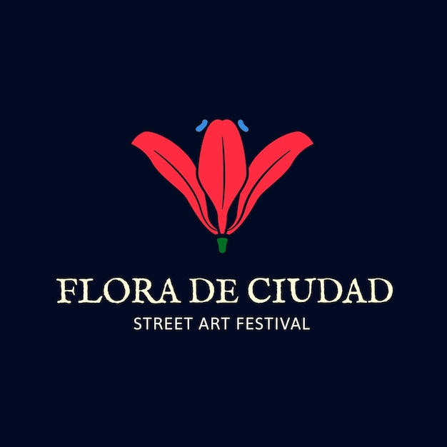 Vetor grátis ilustração do logotipo mínimo de flor para branding