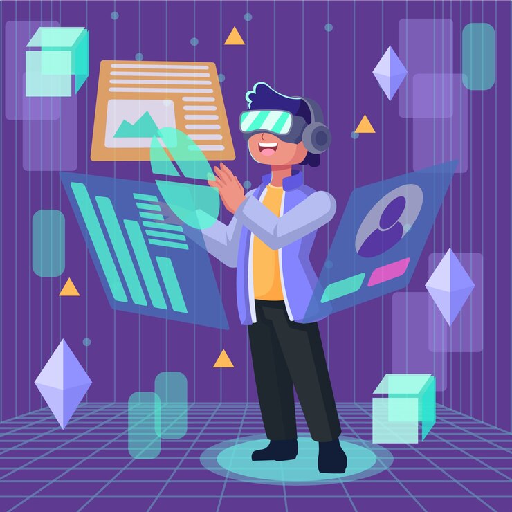 Vetor grátis ilustração do metaverso desenhado à mão