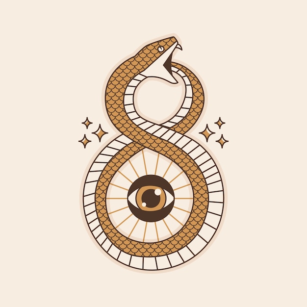 Vetor grátis ilustração do símbolo de ouroboros