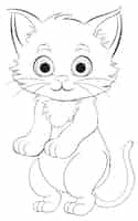 Vetor grátis ilustração do vetor do gatinho adorável