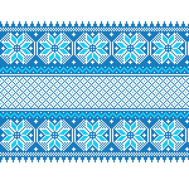 Ilustração do vetor do ornamento padrão padrão ucraniano folk. Ornamento étnico. Elemento de fronteira. Tradicional ucraniana, arte folclórica bielorrussa, padrão de bordado de malha - Vyshyvanka