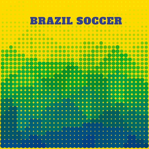 Vetor grátis ilustração do vetor do projeto do futebol do brasil