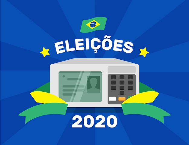 Vetor grátis ilustração eleições brasil 2020