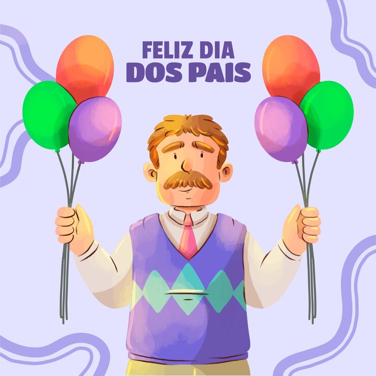 Vetor grátis ilustração em aquarela para celebração do dia dos pais