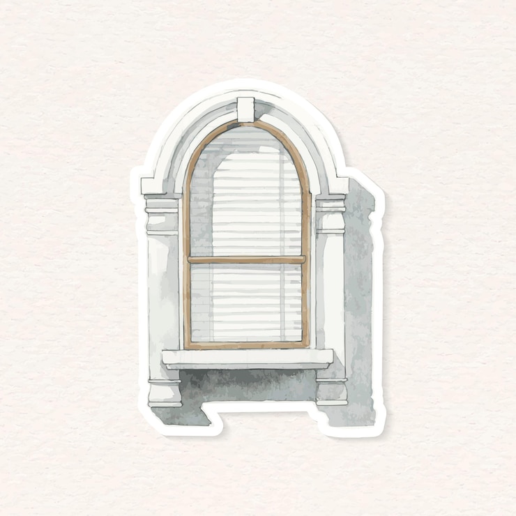 Vetor grátis ilustração em aquarela vintage em vetor arquitetura de janela europeia
