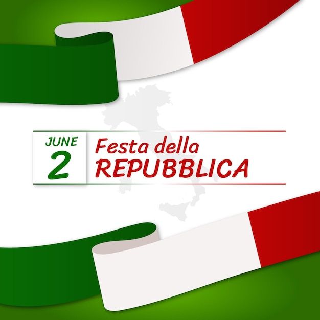 Ilustração em gradiente festa della repubblica