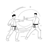 Ilustração em vetor conceito abstrato de artes marciais